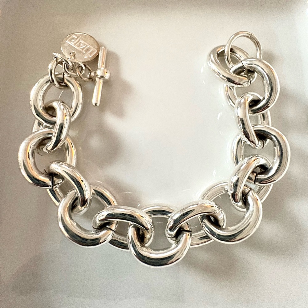 1AR by Unoaerre Silver Chunky Made in Italy Bracelet